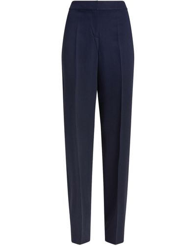 St. John Stretch Tailored Trousers - Blue