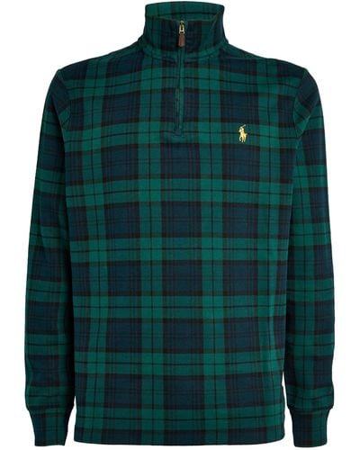 Polo Ralph Lauren Tartan Half-zip Sweater - Green
