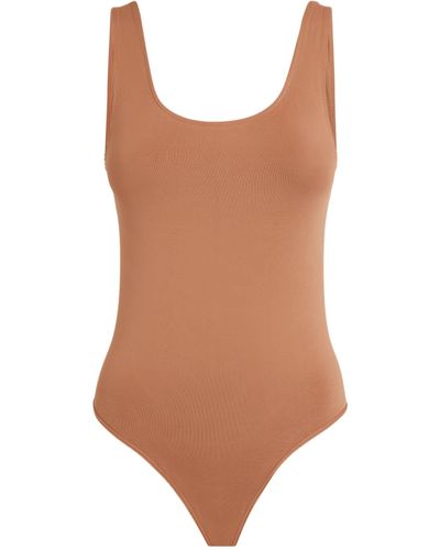 Buy SKIMS Brown Foundations Moulded Brief Bodysuit for Women in UAE