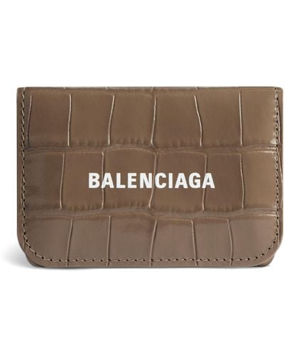 Balenciaga Mini Leather Cash Wallet - Brown