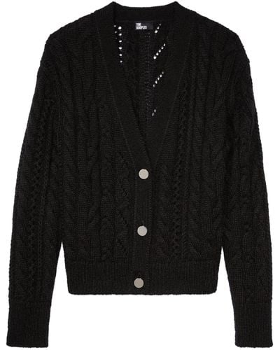 The Kooples Cable-knit Cardigan - Black