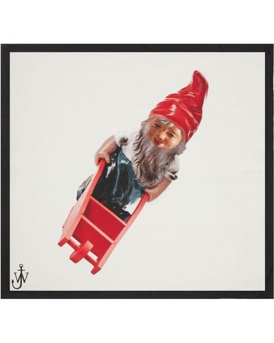 JW Anderson Silk Gnome Scarf - Red