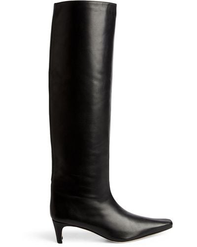 STAUD Leather Wally Knee-high Boots 55 - Black