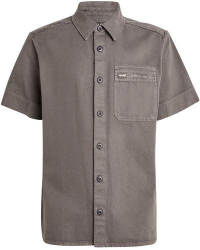 A.P.C. Pocket-detail Short-sleeve Shirt - Gray
