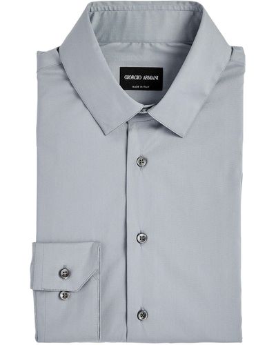 Giorgio Armani Cotton-blend Shirt - Grey