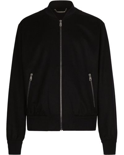 Dolce & Gabbana Cashmere Bomber Jacket - Black
