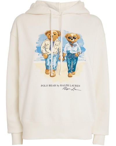 Polo Ralph Lauren Fleece Polo Bear Hoodie - White