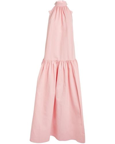 STAUD Cotton-blend Marlowe Maxi Dress - Pink