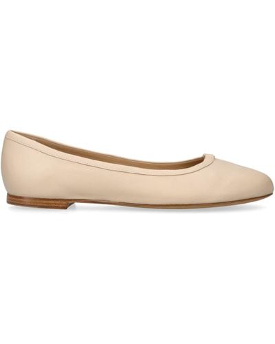 Chloé Leather Marcie Ballet Flats - Natural
