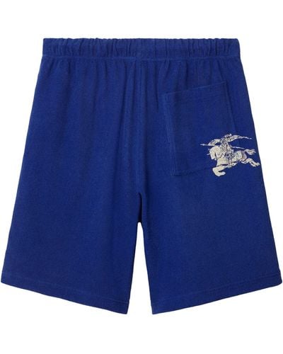 Burberry Towelling Ekd Shorts - Blue