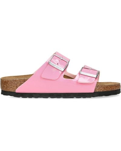 Birkenstock Patent Arizona Sandals - Pink