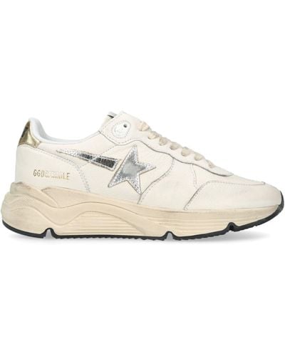 Golden Goose Leather Running Sole Sneakers - White