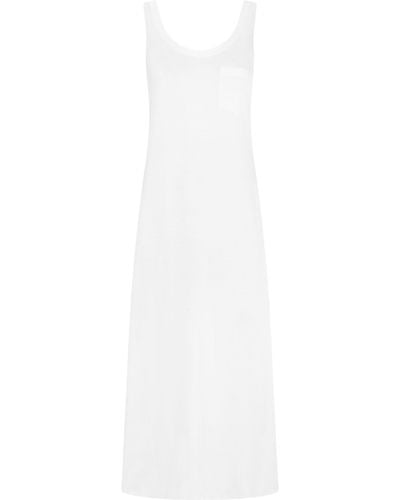 Hanro Cotton Deluxe Sleeveless Nightdress - White