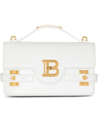 Balmain Leather B-buzz 24 Top-handle Bag - White