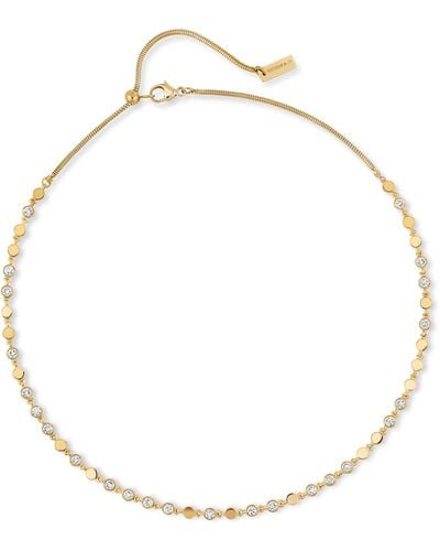 Messika Yellow Gold And Diamond D-vibes Necklace - Metallic