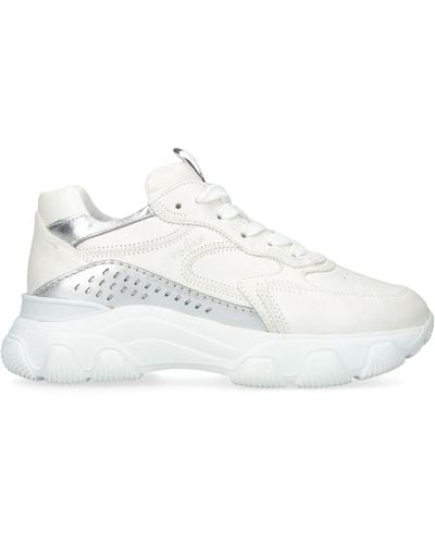 Hogan Leather Hyperactive Trainers - White