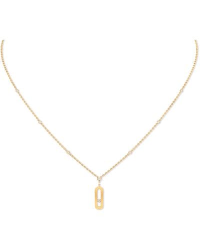 Messika Yellow Gold And Diamond Move Uno Necklace - Metallic