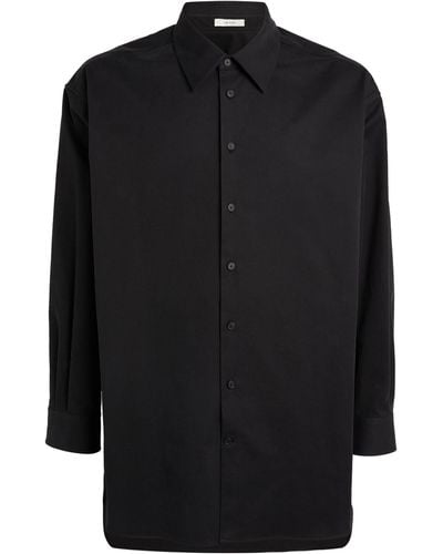 The Row Cotton-cashmere Blend Lukre Shirt - Black