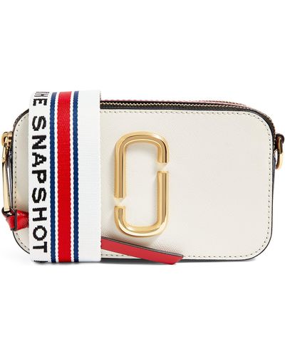 Marc Jacobs The Snapshot Coconut Multi Leather Camera Bag - White
