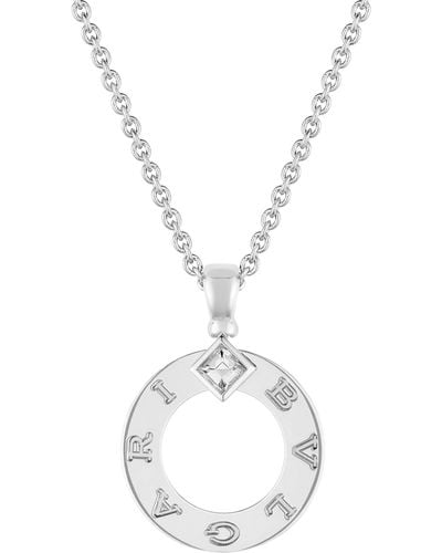 BVLGARI White Gold And Diamond Necklace - Metallic