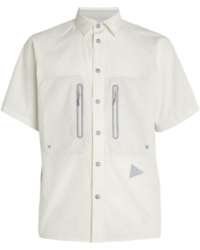 and wander Technical Zipped Shirt - White