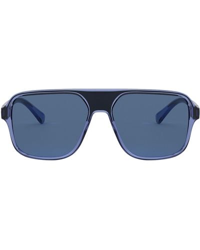 Dolce & Gabbana Step Injection Square Sunglasses - Blue