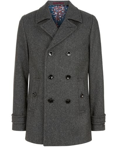Ted Baker Grilld Wool Peacoat - Grey