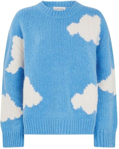 Mansur Gavriel Cloud Print Sweater - Blue