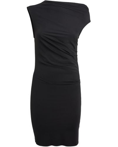 MAX&Co. Asymmetric-neck Mini Dress - Black