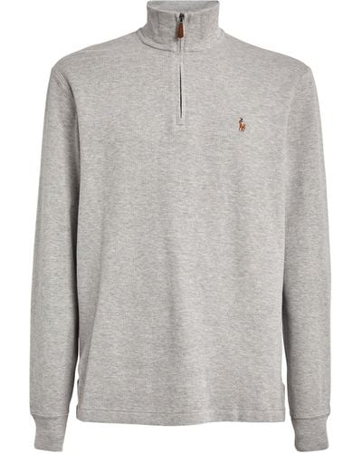 Polo Ralph Lauren Cotton Quarter-zip Sweater - Gray