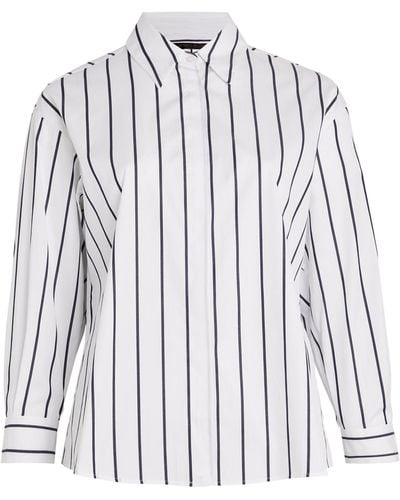 Marina Rinaldi Cotton Striped Shirt - White