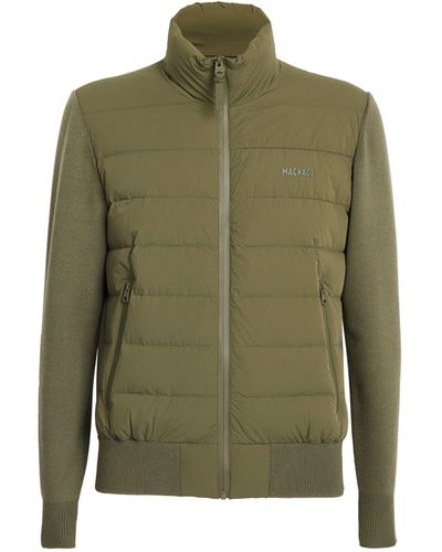Mackage Knitted-sleeve Puffer Jacket - Green