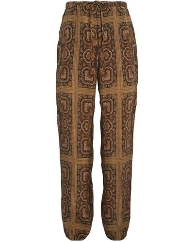 Nanushka Paisley Print Trousers - Brown