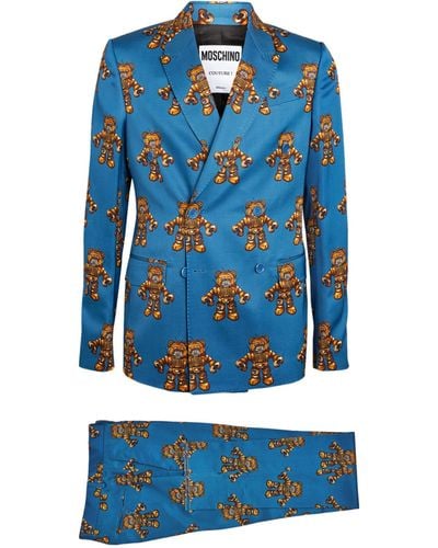 Moschino Robot Bear Two-piece Suit - Blue