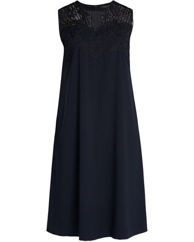 Marina Rinaldi Embroidered Midi Dress - Blue