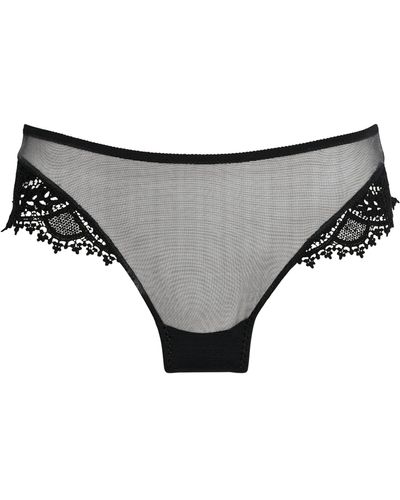 Simone Perele Lace-trim Thong - Grey