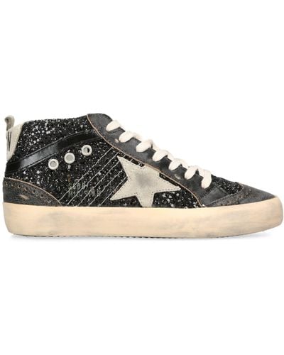 Golden Goose Glitter Mid Star Trainers - Brown