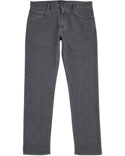Giorgio Armani Stretch-cotton Straight Jeans - Gray