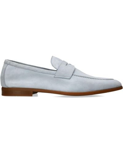 Magnanni Suede Aston Loafers - White