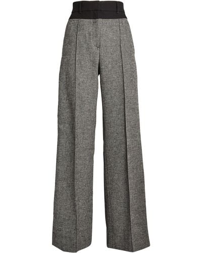 ME+EM Me+em Flared Tailored Trousers - Grey