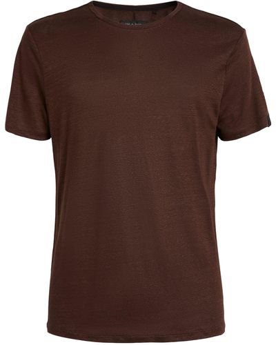 Rag & Bone Linen T-shirt - Brown