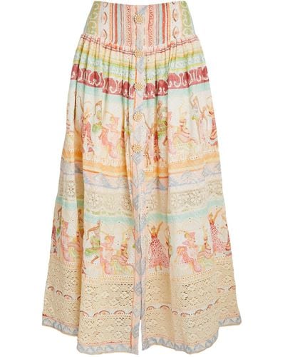 Hayley Menzies Broderie Anglaise Maxi Skirt - Natural