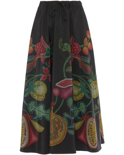 La DoubleJ Rhinestone-embellished Midi Skirt - Multicolour