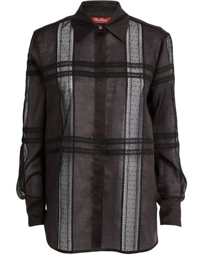 Max Mara Lace-trim Shirt - Black