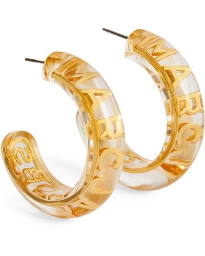 Marc Jacobs The Monogram Hoop Earrings - Metallic