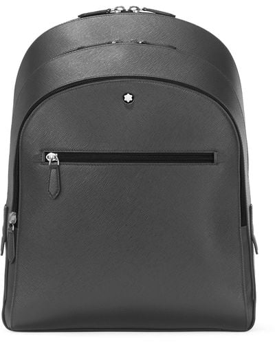 Montblanc Medium Leather Sartorial Backpack - Gray