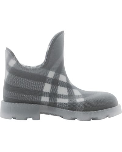 Burberry Low Marsh Rubber Boots - Gray