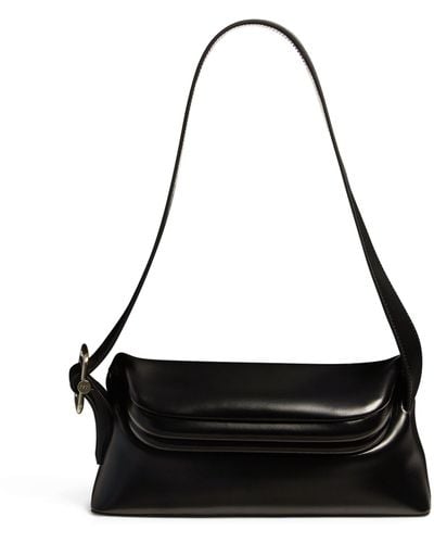 OSOI Leather Folder Brot Shoulder Bag - Black