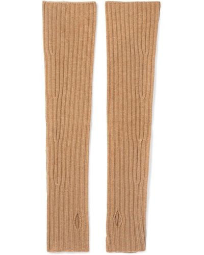 Cashmere In Love Graz Fingerless Arm Warmers - Natural