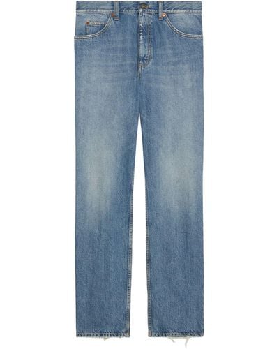 Gucci Horsebit Straight Jeans - Blue